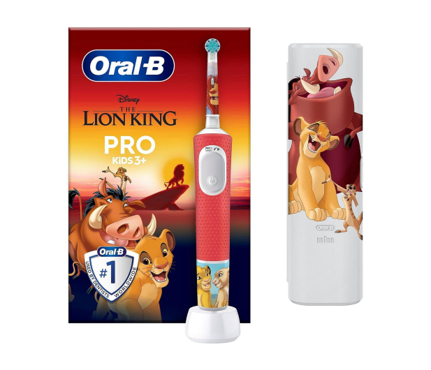 Oral-B Szczoteczka rotacyjna ProKids Król Lew (3+, z etui) - 1366981 - zdjęcie